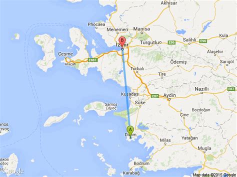 Izmir ile didim arası kaç kilometre